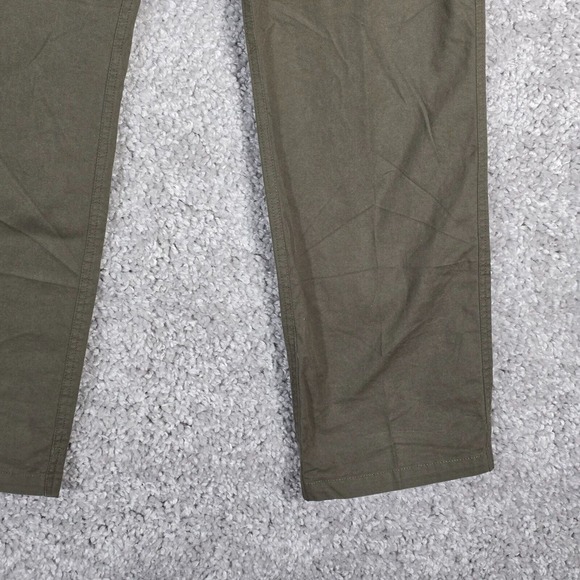 Flylow Mens Canvas Pants Size Large Green Chino Hiking Outdoor Adventurewear - Picture 3 of 14